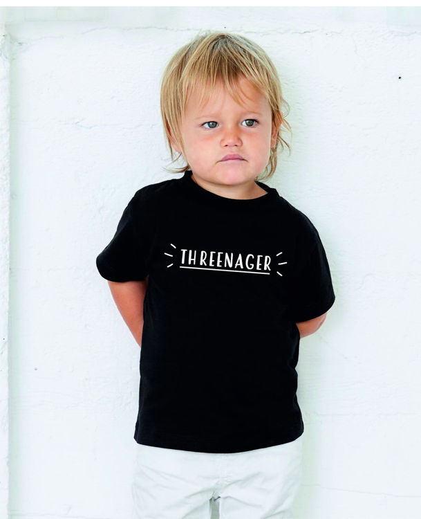 Picture of Threenager Funny Teenager Attitude T-shirt for 3 Year Old