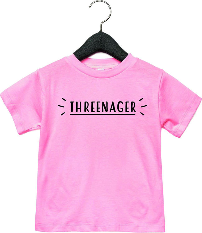 Picture of Threenager Funny Teenager Attitude T-shirt for 3 Year Old
