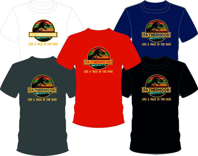 Picture of Fatherhood Jurassic Walk in the Park T-shirt