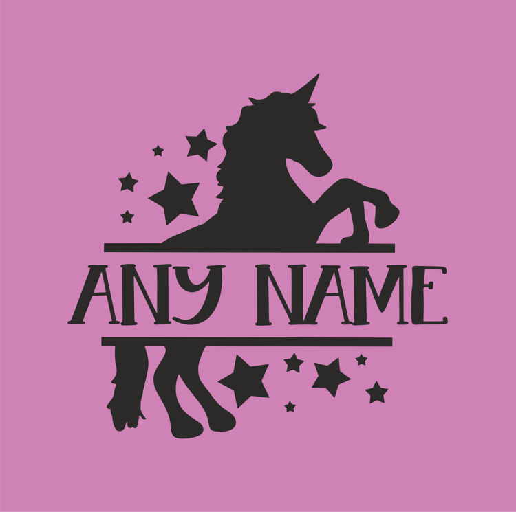 Picture of Personalised Unicorn Monogram Girls Hoodie