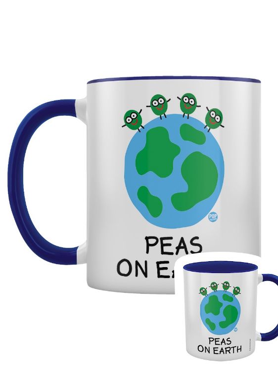 Picture of Peas On Earth Blue Inner 2-Tone Mug