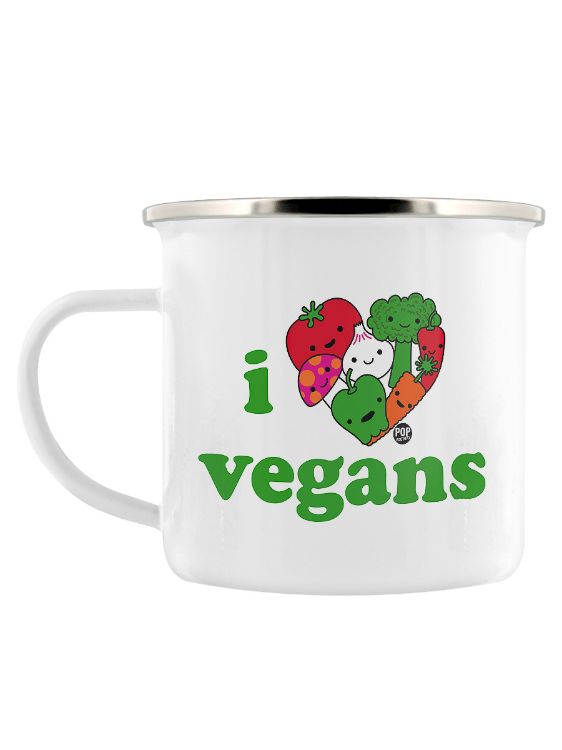 Picture of I Love Vegans Enamel Mug