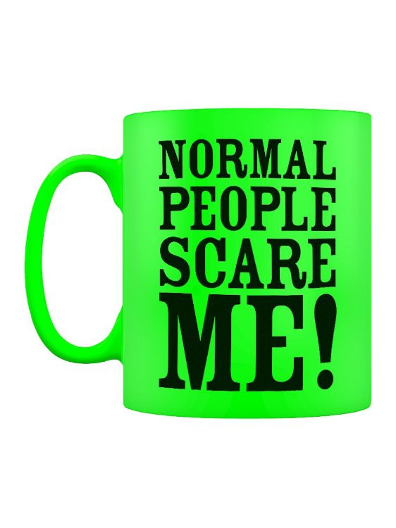 Picture of Normal People Scare Me Green Neon Mug
