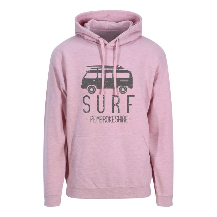 Picture of Surf Pembrokeshire Pink Hoodie