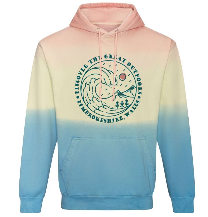 Picture of Pembrokeshire Great Outdoors Tie Dye Hoodie