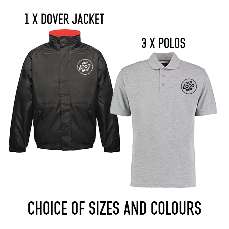 Picture of 3 x Kustom Kit Polo, 1 x Dover Jacket